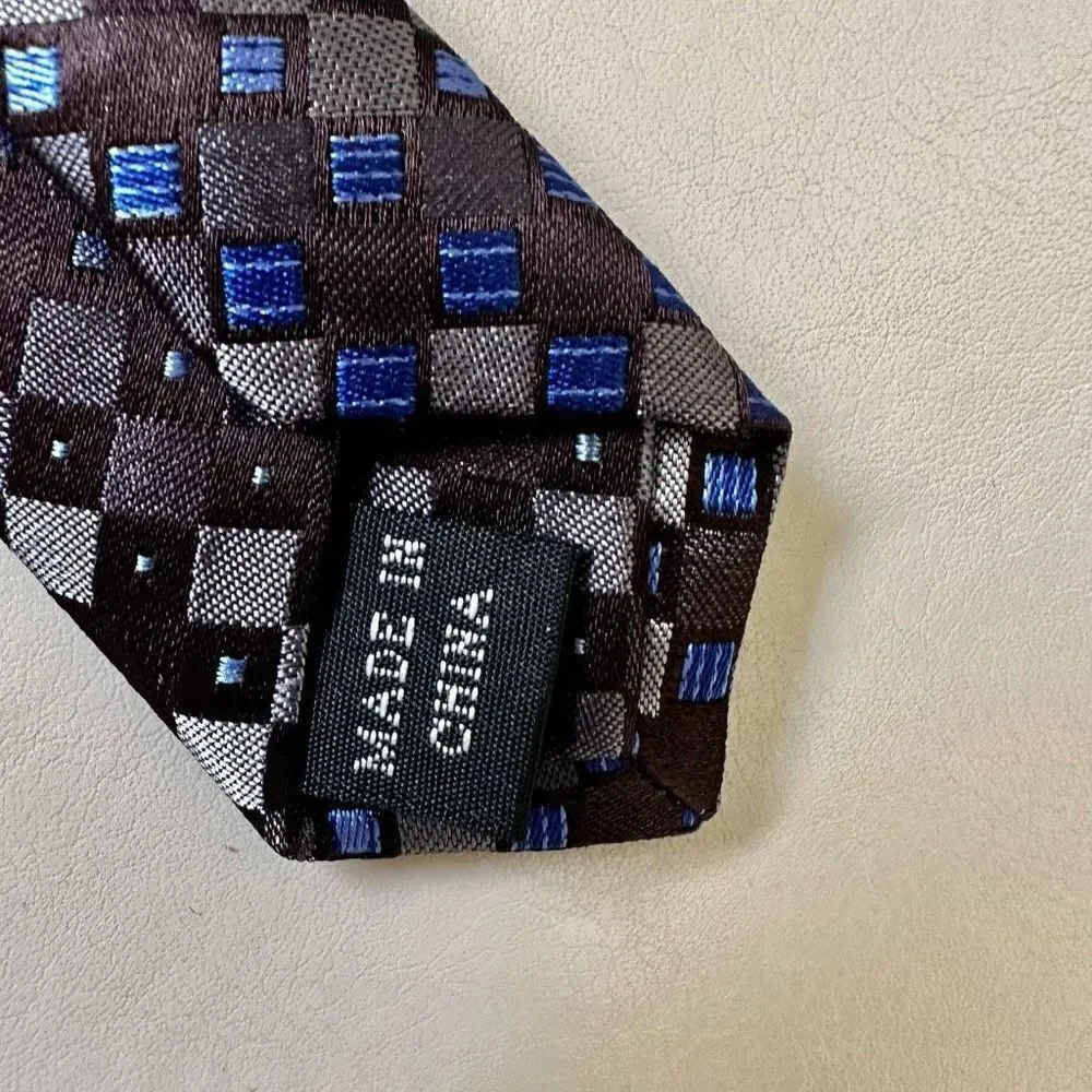 Calvin Klein NWT blue pattern tie